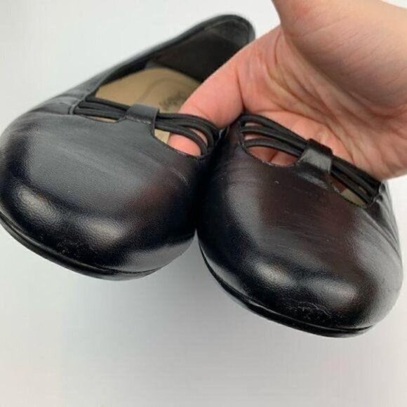 Trotters flats 9.5 black leather loafers ballet - Picture 8 of 9